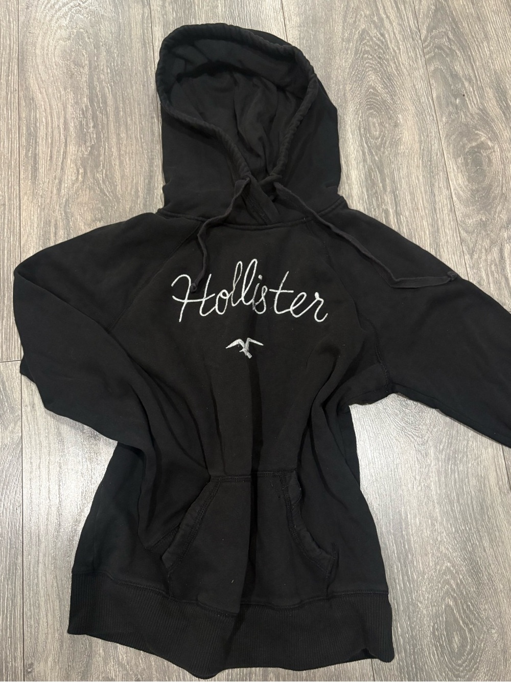 2010’s Hollister Black Crewneck Hoodie with White Script